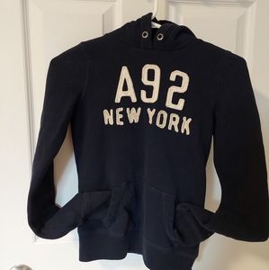 Abercrombie Youth Girl  Navy Hoodie, Size M,